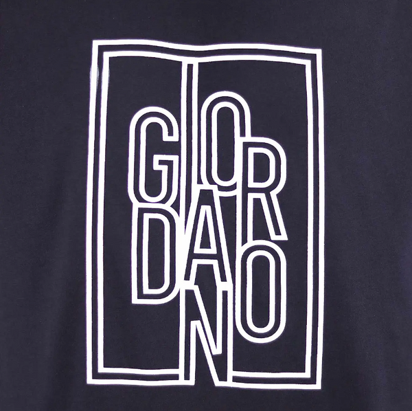 Men Giordano Signature Print Tees