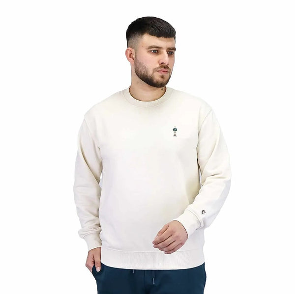 Men's Classic French Terry Crew Neck Long Sleeve Relaxed Fit Print Sweatshirt