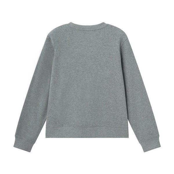 Women Cotton/Polyester/Spandex Crew Neck Long Sleeve Sweater