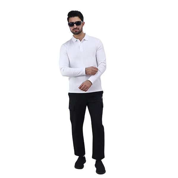 Men's Stretch Waffle Knit Polo Shirt