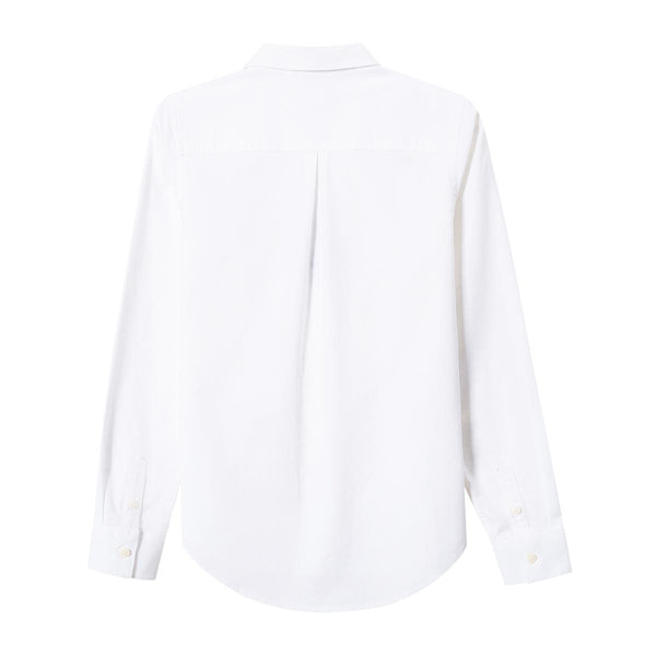 Women Cotton/Lycra Oxford Long Sleeve New Slim Embroidery.