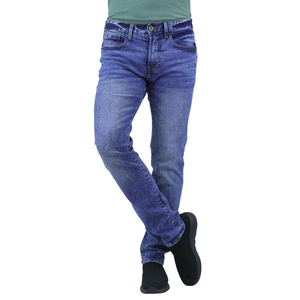 Men’s Stretch Denim Low Rise Skinny Tapered Jeans (180° Expandable Waistband)