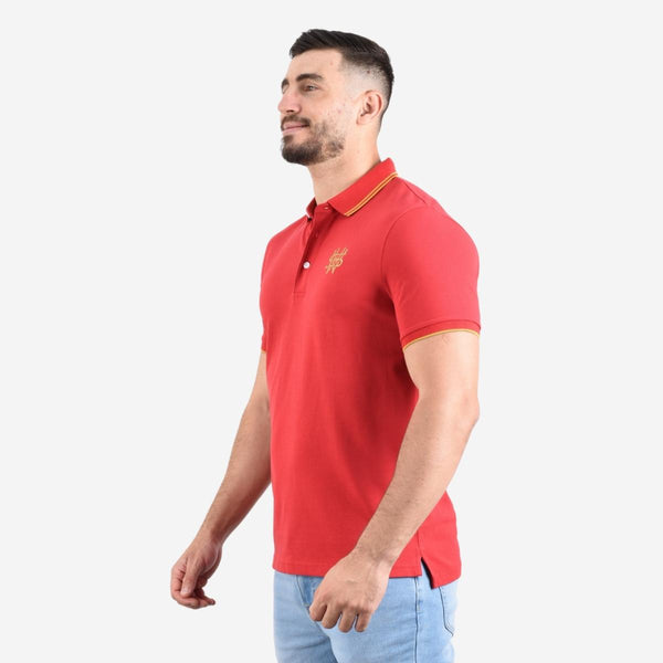 Cotton Lycra Pique Short Sleeve Slim Bold Polo