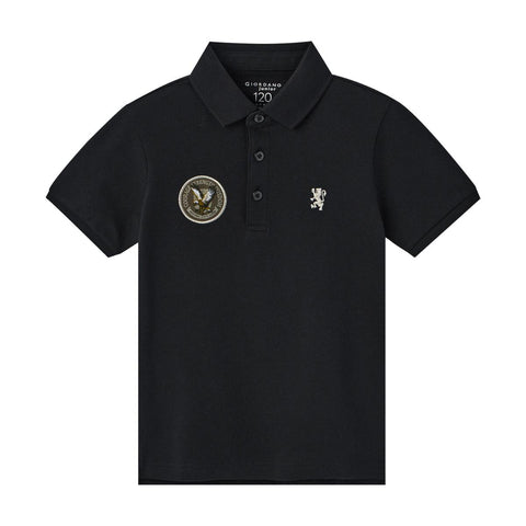 Coton/Lycra Pique Flat Kint Colar Short Sleeve Slim Emborder Bold Polo