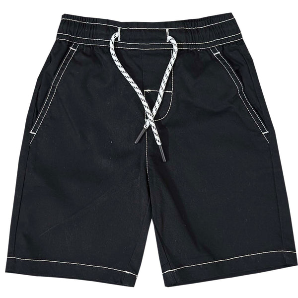 Cotton Twill Mid Rise Comfort Elastic Werst Shorts