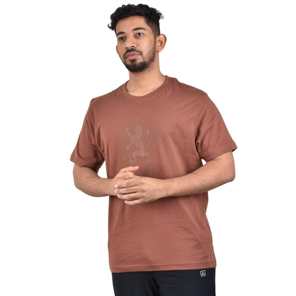 Men Giordano Signature Print Tees