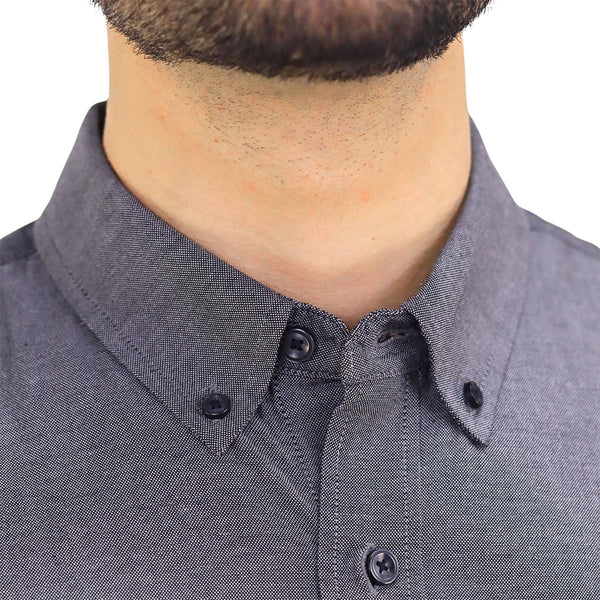 Men's Oxford Shirt with Small Lion Embroidery