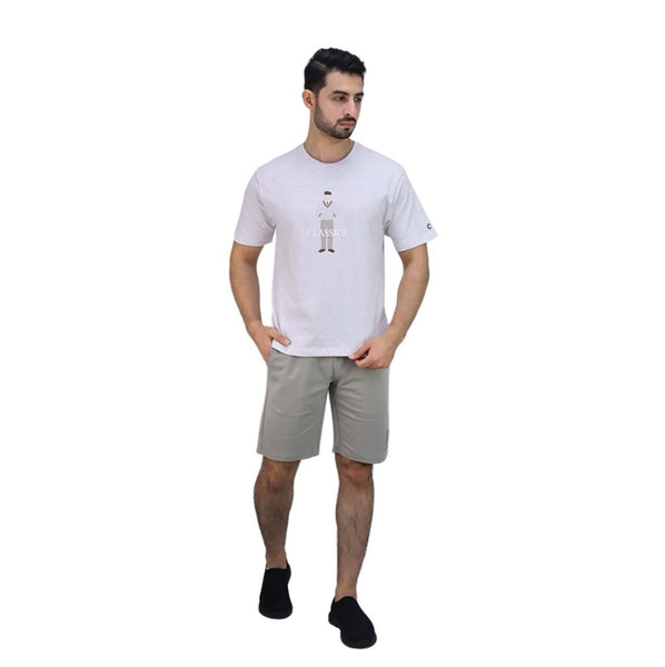 تي شيرت جيرسي رجالي مطبوع ومريح (نادي كلاسيكي)