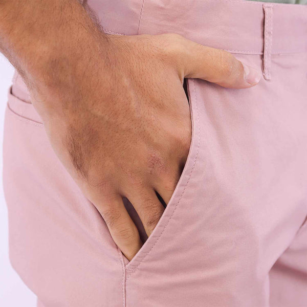 بنطال برمودا رجالي مريح ورفيع من القطن (حزام خصر قابل للتوسيع بزاوية 180 درجة)
