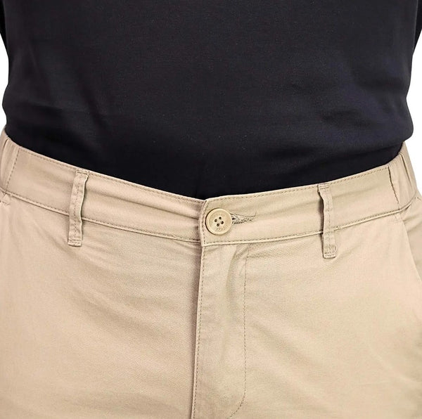 Men's Twill Mid Rise Elastic Waist Bermuda Shorts