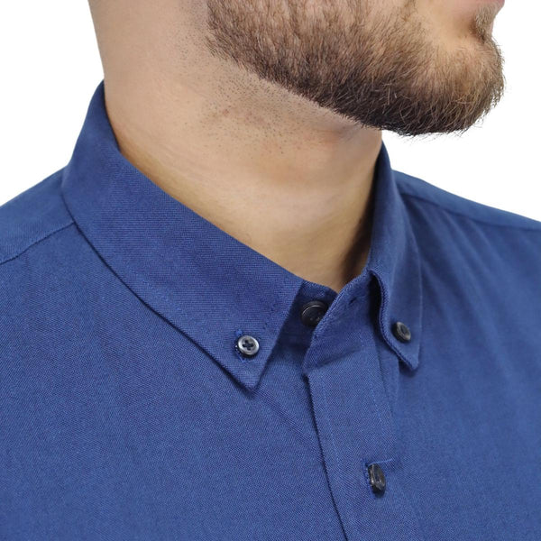 Men's Oxford Shirt with Small Lion Embroidery