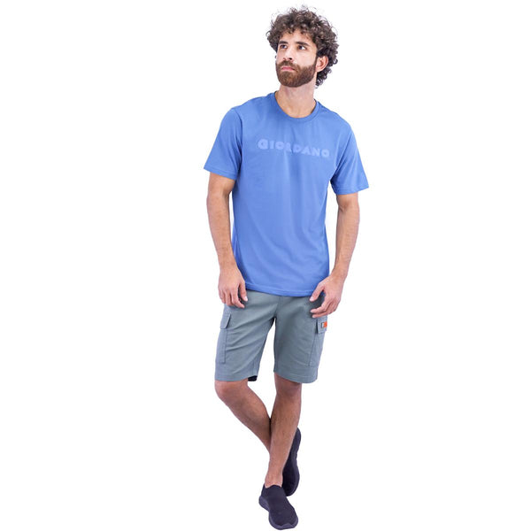 Men Giordano Signature Print Tees