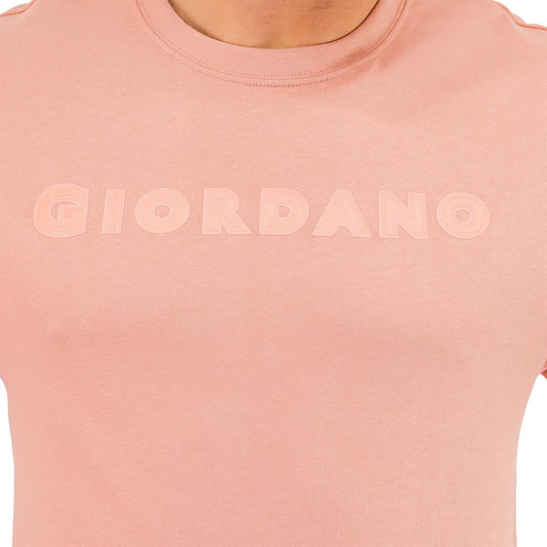 Men Giordano Signature Print Tees