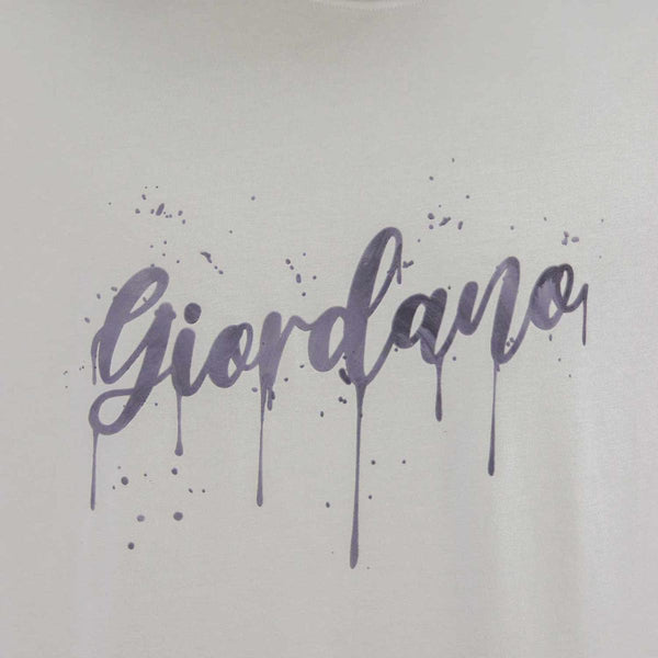 Men Giordano Signature Print Tees