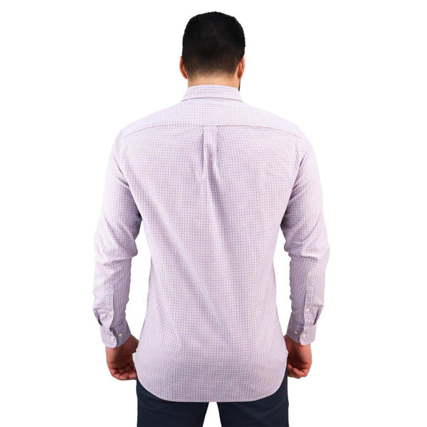 Men's Oxford Shirt with Small Lion Embroidery