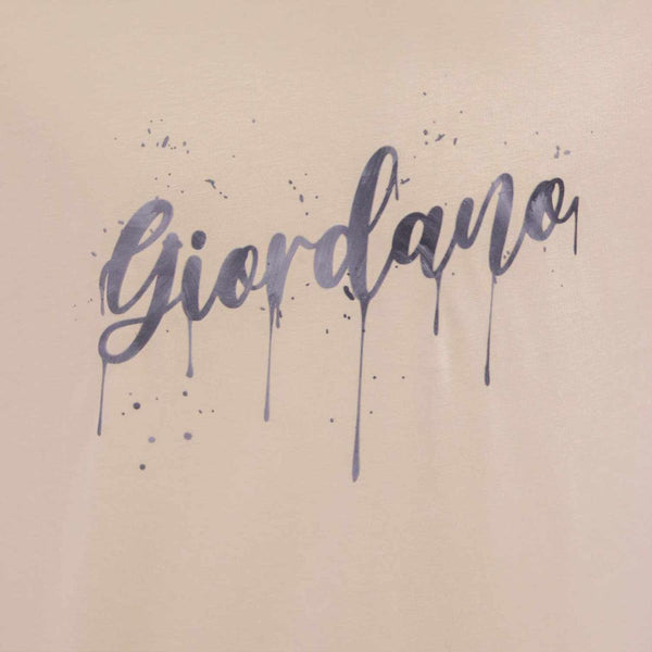 Men Giordano Signature Print Tees