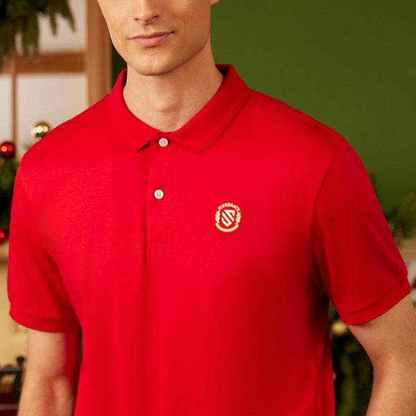 Cotton Interlock Flat Kint Color Short Sleeve Slim Solid Polo