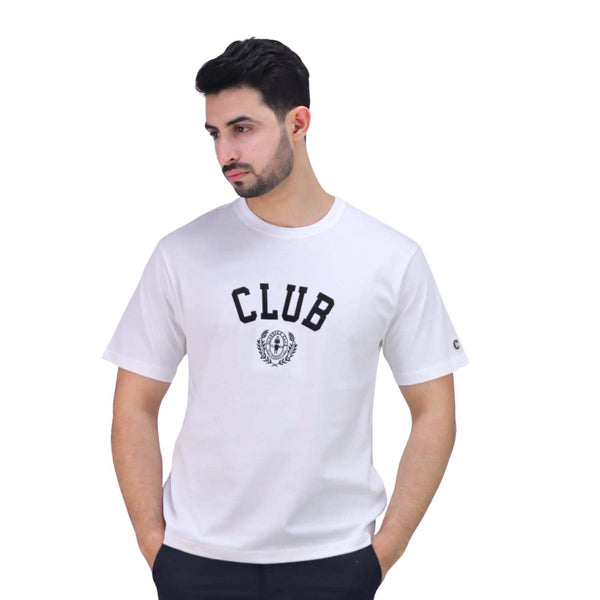 تي شيرت جيرسي رجالي مطبوع ومريح (نادي كلاسيكي)