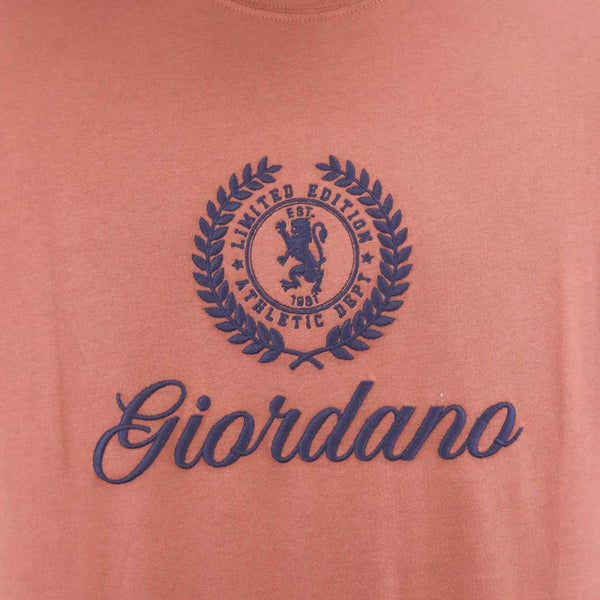 Men Giordano Signature Print Tees