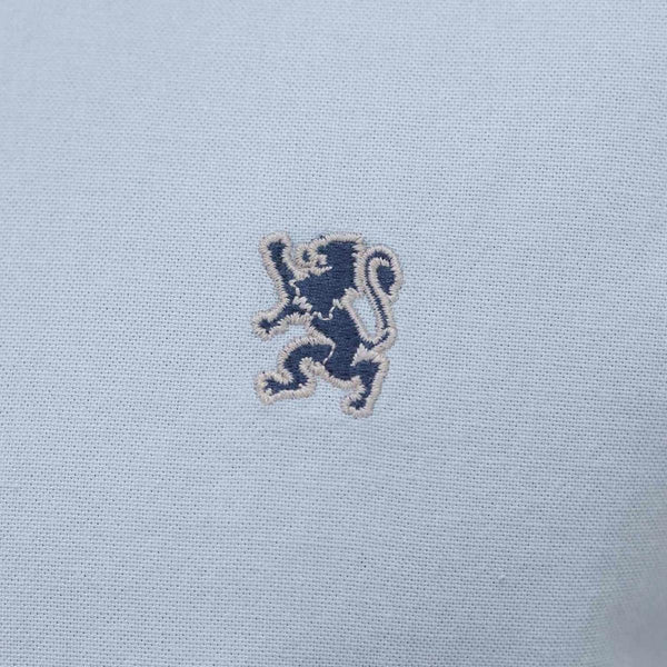 Men's Oxford Shirt with Small Lion Embroidery