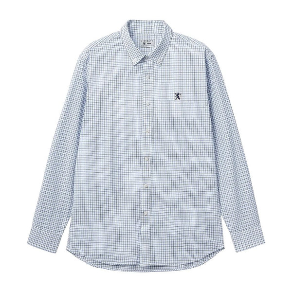 Men's Oxford Shirt with Small Lion Embroidery