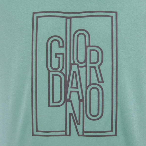 Men Giordano Signature Print Tees