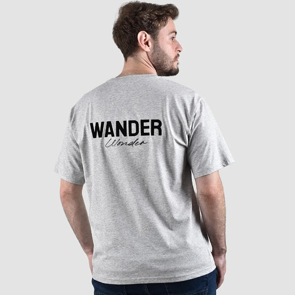 Men's Crew Neck Short Sleeve Wander Wonder Collection Relaxed Fit Print Tee