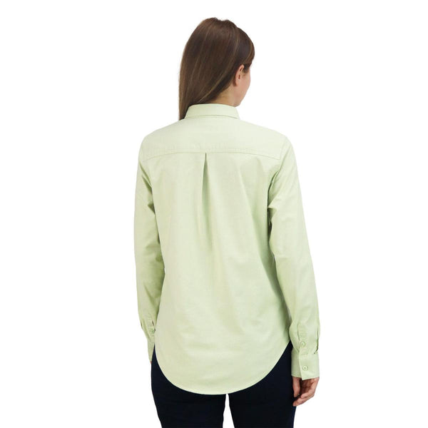 Women Cotton/Lycra Oxford Long Sleeve New Slim Embroidery.