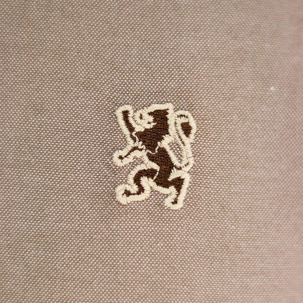 Men's Oxford Shirt with Small Lion Embroidery