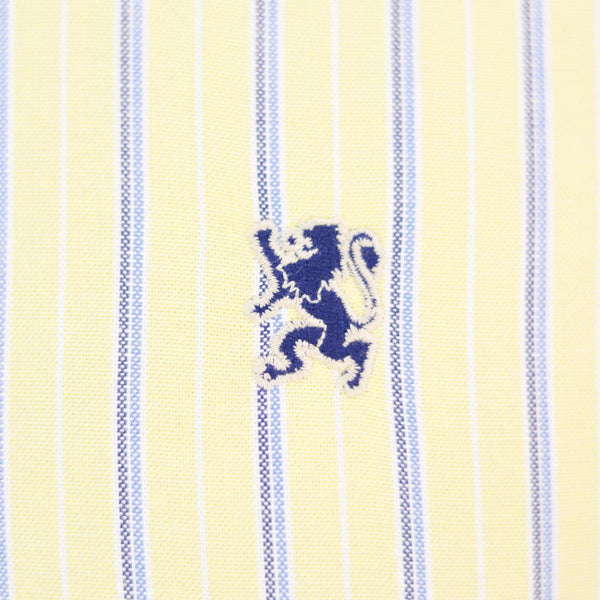 Men's Oxford Shirt with Small Lion Embroidery