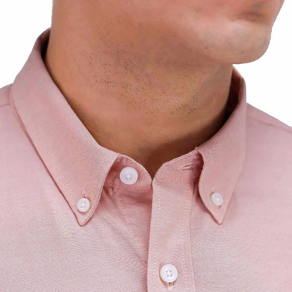 Men's Oxford Shirt with Small Lion Embroidery