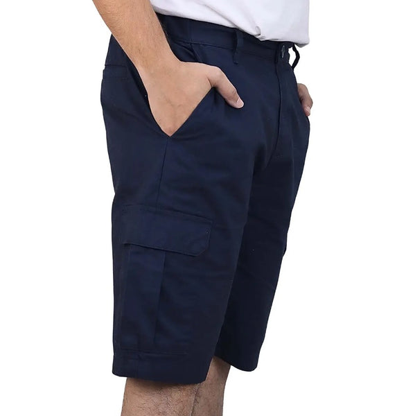 Men's Twill Mid Rise Elastic Waist Bermuda Shorts