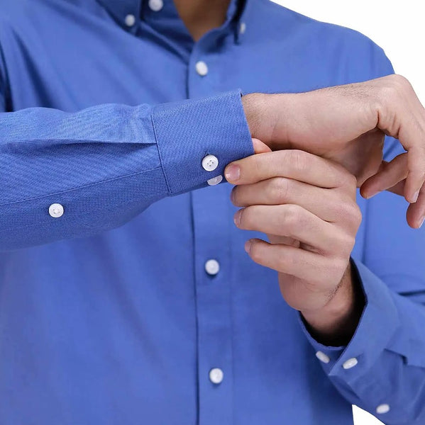 Men's Oxford Shirt with Small Lion Embroidery