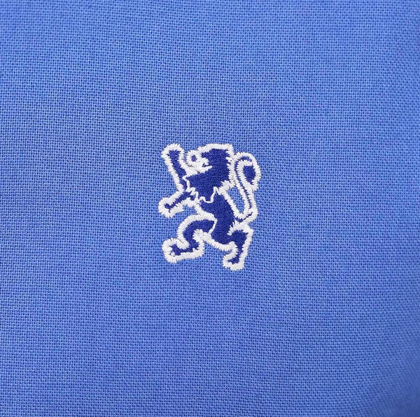 Men's Oxford Shirt with Small Lion Embroidery