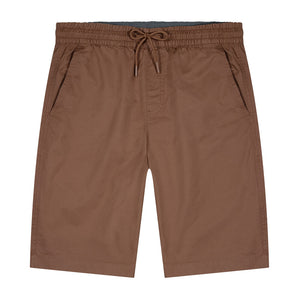 Men's Mid-Rise Slim Fit Elastic Waist Twill Bermuda Shorts