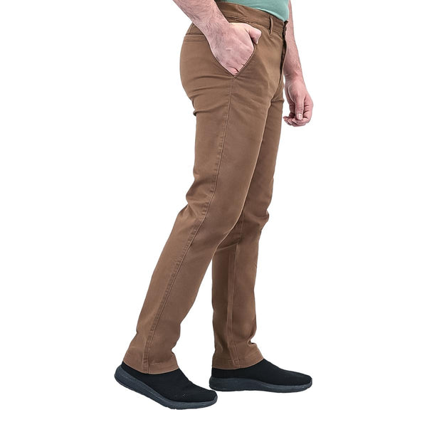 Coton/Elastic Twill Low Rise Slim Khakis