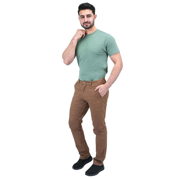 Coton/Elastic Twill Low Rise Slim Khakis