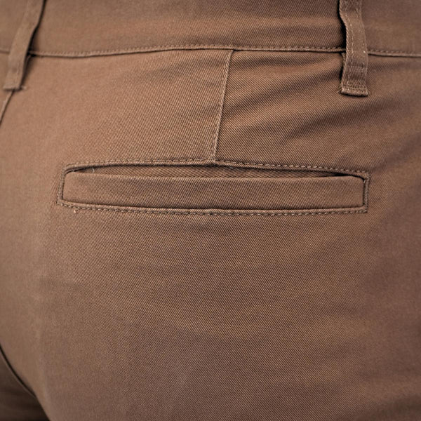 Coton/Elastic Twill Low Rise Slim Khakis