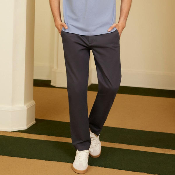 Coton/Elastic Twill Low Rise Slim Khakis